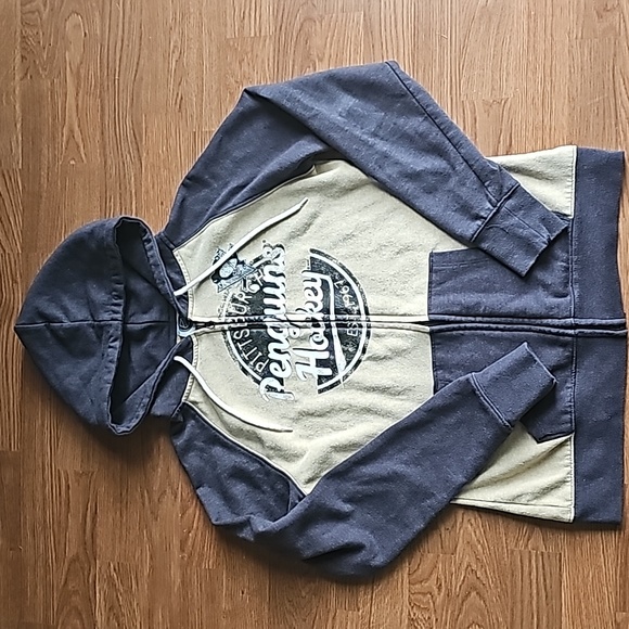 NHL Pittsburgh Penguins Hockey Full Zip Hooded Sweatshirt Jacket Women's Medium - Picture 1 of 14